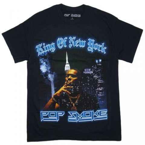 Pop Smoke Official Merch King Of New York T Shirts Black 名古屋 Blow Import Hiphop Wear Shop