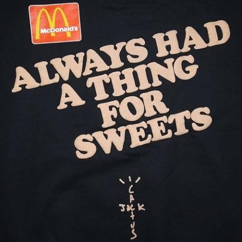 トラヴィススコットx マクドナルド　Apple Pie Hoodie Travis Scott x McDonald's Merch Apple Pie Pullover Hoodie / Black