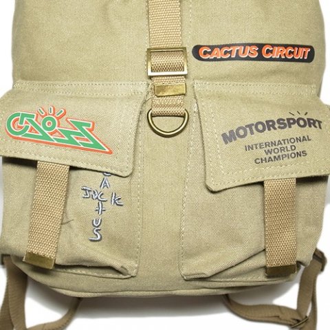 Cactus Jack Travis Scott Official Canvas Backpack - Olive