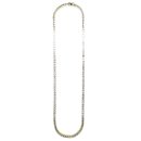 14K Coating Silver 925 Square Cut Tennis Chain Necklace No.308 / Gold