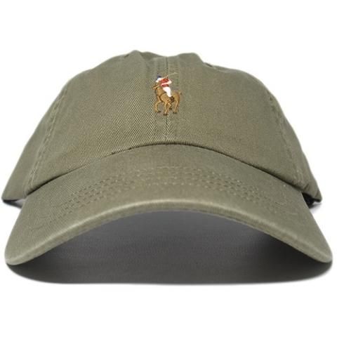 Polo Ralph Lauren ベースボールキャップ オリーブ❣️ Polo Ralph Lauren Cotton Baseball 6Panel Cap / Olive