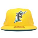 New Era 9Fifty Snapback Cap Florida Marlins 10th Anniversary / Yellow (Teal UV)