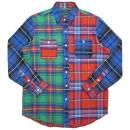 Polo Ralph Lauren Color Block Flannel L/S Shirts / Green x Red x Blue