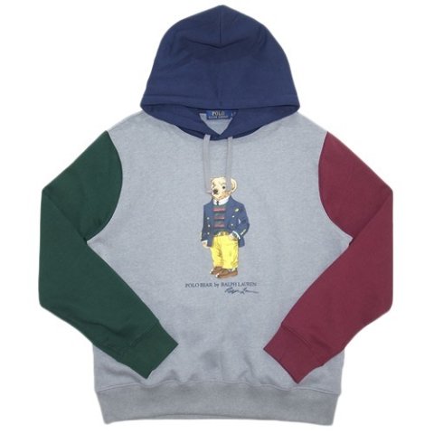 Polo Ralph Lauren Polo Bear Color Block Pullover Hoodie / Grey x Multi -  名古屋 Blow Import HIPHOP WEAR SHOP