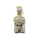 14K Coating Silver 925 Chain Top No.131 Jesus / Gold