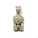 14K Coating Silver 925 Chain Top No.131 Jesus / Gold