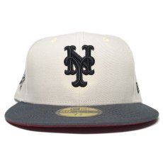 New Era 59Fifty Fitted Cap “New York Mets 2000 World Series” / Natural x Grey (Burgundy UV)