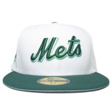 New Era 59Fifty Fitted Cap “New York Mets Script Logo City Patch” / White x Green