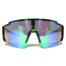 Sports Type Goggle Sunglasses 8804 / Black x Blue Mirror 2