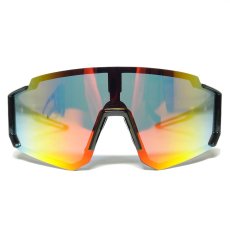 Sports Type Goggle Sunglasses “8804” / Black x Yellow Mirror