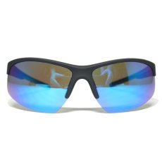 Sports Type Sunglasses C-125 / Black x Blue x Blue Mirror