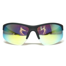 Sports Type Sunglasses “C-125” / Black x Yellow x Yellow Mirror