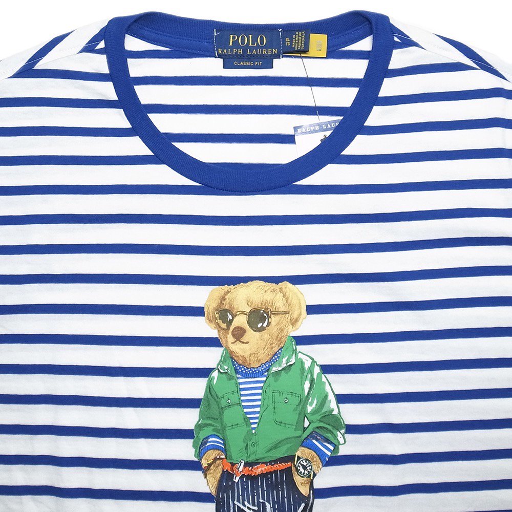 Polo Ralph Lauren Polo Bear Striped T-shirts / White x Blue - 名古屋 Blow  Import HIPHOP WEAR SHOP