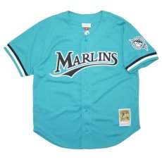 Mitchell & Ness Authentic Mesh BP Jersey Florida Marlins 1995 Andre Dawson / Teal