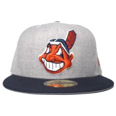 New Era 59Fifty Fitted Cap Cleveland Indians / Grey x Navy