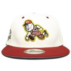 New Era 9Fifty Snapback Cap Cincinnati Reds Riverfront Stadium / Off White x Burgundy