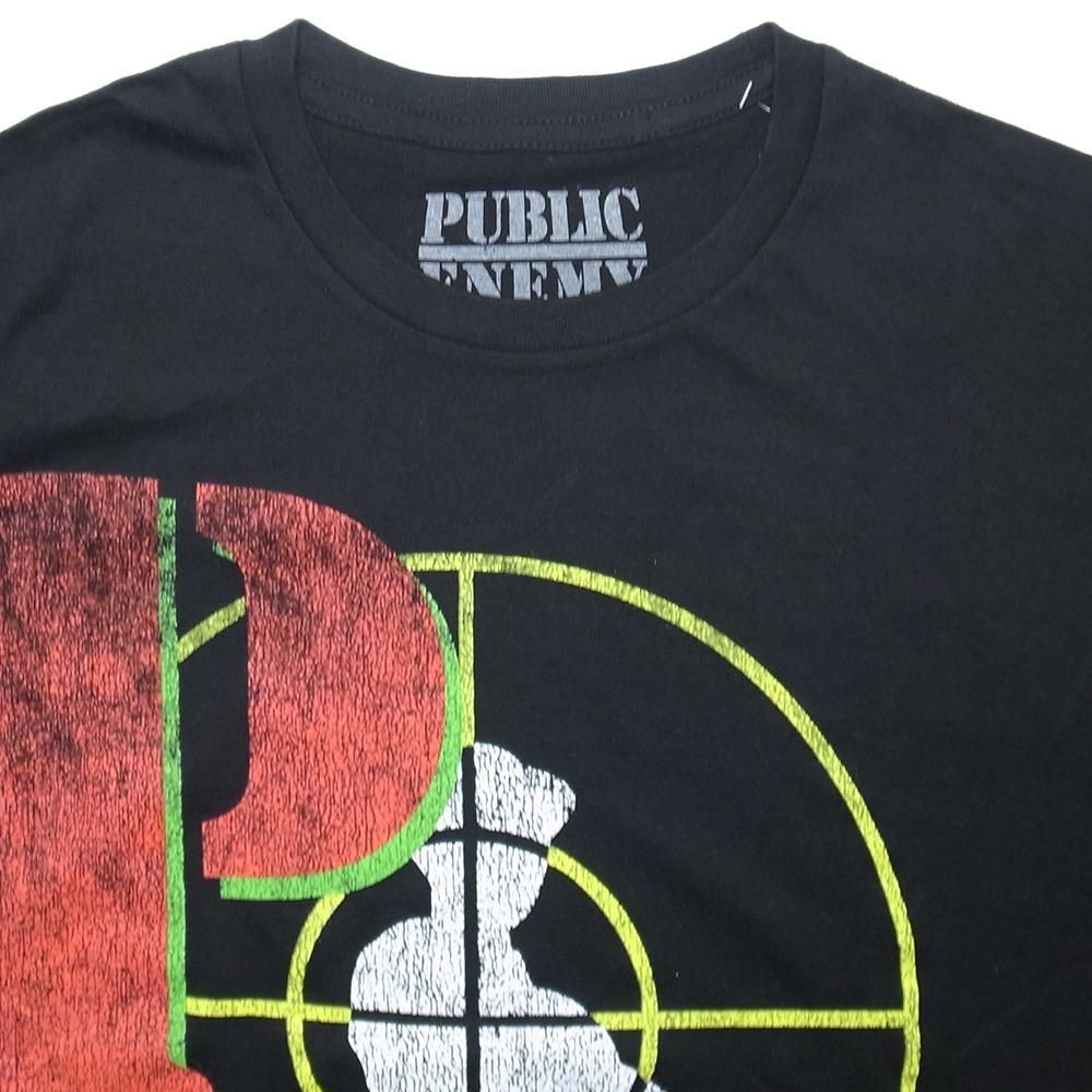 Public Enemy Official Merch Target Logo T-shirts / Black