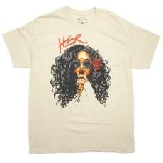 H.E.R. Official Merch Artwork Portrait T-shirts / Sand