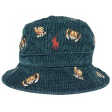 Polo Ralph Lauren Embroidered Corduroy Bucket Hat / College Green