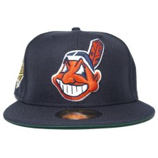 New Era 59Fifty Fitted Cap Cleveland Indians 1995 World Series / Navy (Green UV)