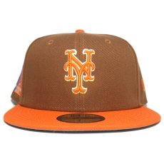 New Era 59Fifty Fitted Cap New York Mets Shea Stadium 40th Anniversary / Light Brown x Orange