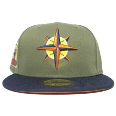 New Era 59Fifty Fitted Cap Seattle Mariners 30th Anniversary / Olive x Navy (Burnt Orange UV)