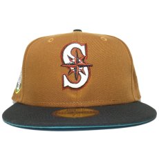 New Era 59Fifty Fitted Cap Seattle Mariners 2023 All Star Game / Camel Brown x Black (Teal UV)