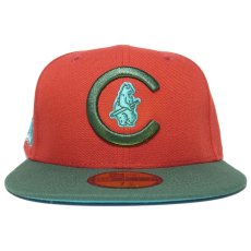 New Era 59Fifty Fitted Cap Chicago Cubs West Side Grounds / Hot Red x Moss Green (Teal UV)