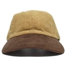 Newhattan Corduroy 6 Panel Cap / Tan x Brown