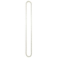 10K Yellow Gold Hollow Figaro Chain Necklace No.195
