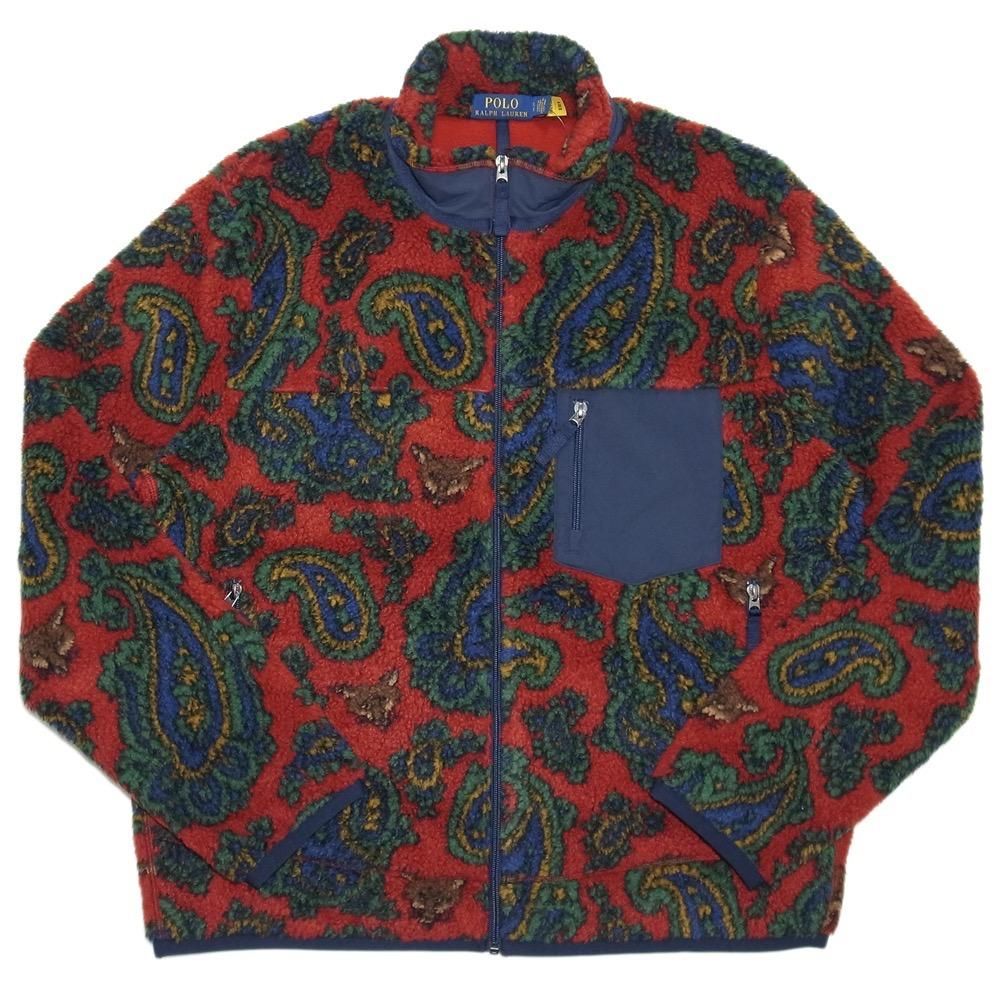Polo Ralph Lauren Paisley Fleece Jacquard Jacket / Red Multi Polo Ralph Lauren Paisley Fleece Jacquard Jacket / Red Multi