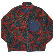 Polo Ralph Lauren Paisley Fleece Jacquard Jacket / Red Multi