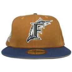 New Era 59Fifty Fitted Cap Florida Marlins 1997 World Series / Camel Brown x Navy (Khaki UV)