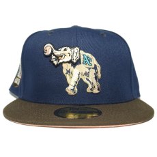 New Era 59Fifty Fitted Cap “Oakland Athletics 50th Anniversary” / Navy x Brown (Peach UV)