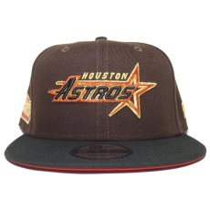 New Era 9Fifty Snapback Cap Houston Astros Astrodome The Original / Brown x Black (Red UV)