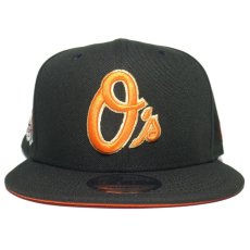 New Era 9Fifty Snapback Cap Baltimore Orioles 50th Anniversary / Black (Orange UV)