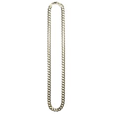 10K Yellow Gold Solid Cuban Chain Necklace No.208