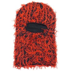 Distressed Balaclava Ski Mask / Black x Red