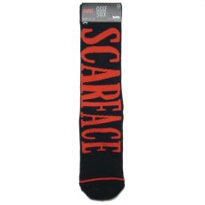Odd Sox x Scarface Tony Montana Socks / Black x White x Red