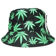 Mirae Cotton Bucket Hat Marijuana / Black x Green