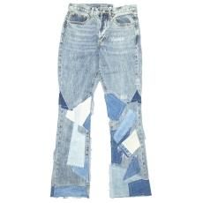 mnml B424 Patch Flare Denim Pants / Blue