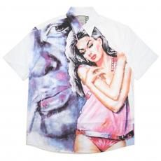LAAMS Printed S/S Shirts / White x Multi