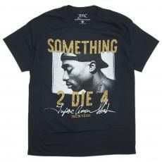 2Pac Official Merch Something 2 Die 4 T-shirts / Black