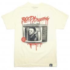 Halloween x Bloody Disgusting Official Merch TV Guide T-shirts / Cream