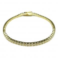 14K Coating Silver 925 Tennis Chain Bracelet No.82 / Gold