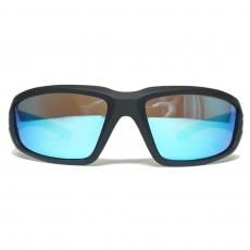 Sports Type Sunglasses C-120 / Black x Light Blue Mirror