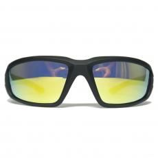 Sports Type Sunglasses C-120 / Black x Yellow Mirror