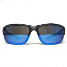 Sports Type Sunglasses C-105 / Black x Blue Mirror