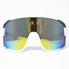 Sports Type Goggle Sunglasses 8302 / White x Yellow Multi Mirror