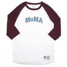 MoMA x Champion Raglan Baseball T-shirts / White x Maroon